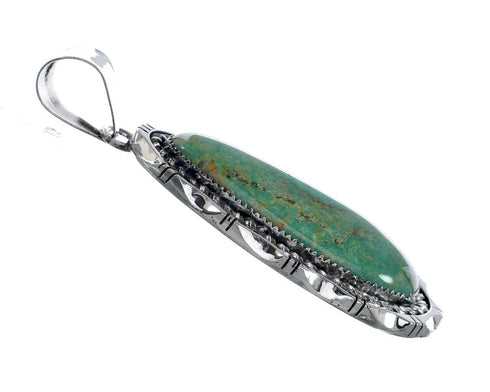 Native American Sterling Silver Turquoise Navajo Pendant NX11791